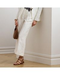 Ralph Lauren - Pantaloni in twill di misto lino - Lyst