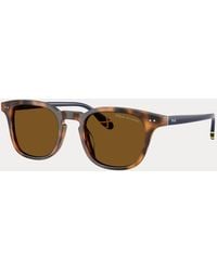 Polo Ralph Lauren - Heritage Rowing-Stripe Round Sunglasses - Lyst