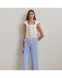 Ralph Lauren - Pantalón De Pijama De Algodón Con Rayas - Lyst