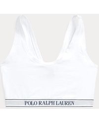 Polo Ralph Lauren - Repeat-logo Scoop Cropped Tank - Lyst
