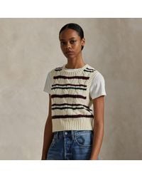 Polo Ralph Lauren - Woll-Kaschmir-Pullunder Mit Zopfmuster - Lyst