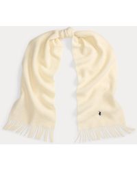 Polo Ralph Lauren - Fringe-Trim Wool Scarf - Lyst