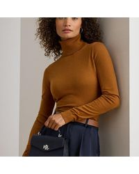 Ralph Lauren - Petite Sacoche Farrah En Cuir Texturé - Lyst