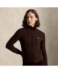 Polo Ralph Lauren - Cable-Knit Wool-Cashmere Cardigan - Lyst