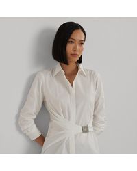Ralph Lauren - Camicia in popeline di cotone con fibbia - Lyst