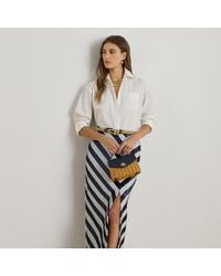 Ralph Lauren - Falda Tubo Midi De Rayas Con Lentejuelas - Lyst