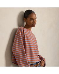 Polo Ralph Lauren - Maglietta a righe con scollo a barchetta - Lyst