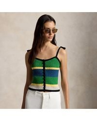 Polo Ralph Lauren - Colour-Blocked Cable-Knit Tank Top - Lyst