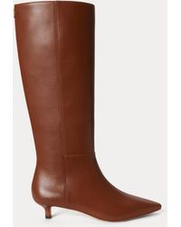 Ralph Lauren - Francesca Calfskin Tall Boot Heel - Lyst