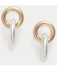Ralph Lauren - Two-Tone Drop Earrings - Lyst