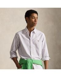 Polo Ralph Lauren - Custom Fit Striped Oxford Shirt - Lyst