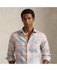 Polo Ralph Lauren - Custom Fit Plaid Linen-Blend Shirt - Lyst