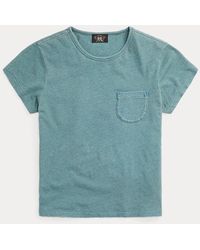 RRL - Camiseta de algodón y lino con bolsillo - Lyst