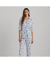 Lauren by Ralph Lauren - Floral Cotton-blend Jersey Sleep Set - Lyst