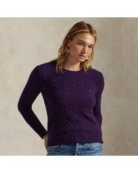 Polo Ralph Lauren - Girocollo in lana e cashmere a trecce - Lyst