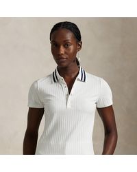 Ralph Lauren - Slim Fit Rib-Knit Polo Shirt - Lyst