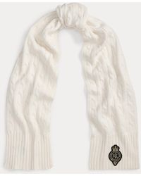 Ralph Lauren - Schal Mit Zopfmuster Und Wappenaufnäher - Lyst