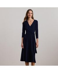 Ralph Lauren - Surplice Jersey Dress - Lyst