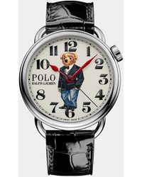 Polo Ralph Lauren 42 mm Armbanduhr mit Tuxedo Polo Bear - Mettallic