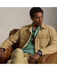 Polo Ralph Lauren - Reversible Suede-Taffeta Shirt Jacket - Lyst