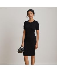 Ralph Lauren - Cable-Knit Short-Sleeve Jumper Dress - Lyst