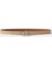 Ralph Lauren - Reversible Skinny Leather Logo Belt - Lyst