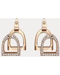 Ralph Lauren - Pave Diamond Double-stirrup Earrings - Lyst