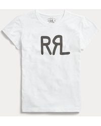 RRL - Katoenen Jersey T-shirt Met Logo - Lyst