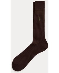 Ralph Lauren - Ribbed Cotton Dress Socks - Lyst