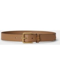 Ralph Lauren - Logo-Keeper Leather Belt - Lyst