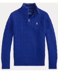 Polo Ralph Lauren - Ralph Lauren Boy's Cable-Knit Cotton Quarter-Zip Sweater - Lyst