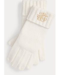Ralph Lauren - Guanti ricamati con logo - Lyst