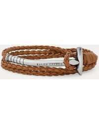 Ralph Lauren - Triple-Wrap Leather Mallet Bracelet - Lyst