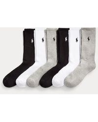 Ralph Lauren - Cotton-Blend Crew Sock 6-Pack - Lyst