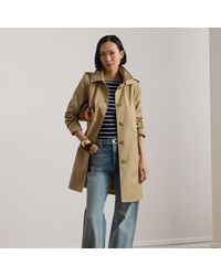 Ralph Lauren - Petite - Hooded Cotton-blend Balmacaan Coat - Lyst