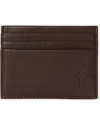 Polo Ralph Lauren - Pebble Leather Card Case - Lyst