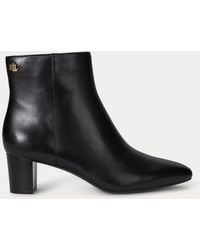 Ralph Lauren - Demi Burnished Leather Bootie - Lyst