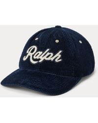 Polo Ralph Lauren - Corduroy Baseballpet Met Ralph Lauren-Logo - Lyst