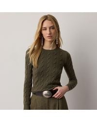 Ralph Lauren - Cable-Knit Cashmere Crewneck Jumper - Lyst
