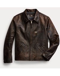 RRL - Giacca in pelle - Lyst