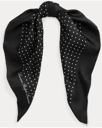Ralph Lauren - Polka-Dot Silk Twill Square Scarf - Lyst