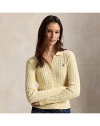 Polo Ralph Lauren - Cable-Knit Cotton Cardigan - Lyst