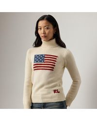 Ralph Lauren - Kasjmier Trui Met Turtleneck En Vlag - Lyst
