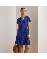Ralph Lauren - Georgette-Kleid Mit Paisley-Motiv - Lyst