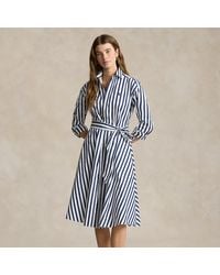 Polo Ralph Lauren - Cotton Dress With Belt - Lyst