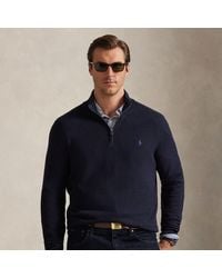 Polo Ralph Lauren - Logo-embroidered Honeycomb-knit Cotton Sweater - Lyst