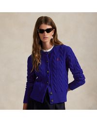 Polo Ralph Lauren - Cable-Knit Wool-Cashmere Cardigan - Lyst