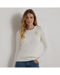 Ralph Lauren - Jersey De Algodón Con Ribete De Botones - Lyst