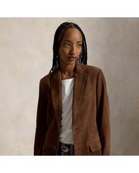 Polo Ralph Lauren - Single-Breasted Suede Blazer - Lyst