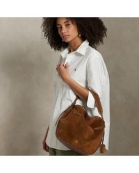 Polo Ralph Lauren - Polo Id Suede Satchel - Lyst